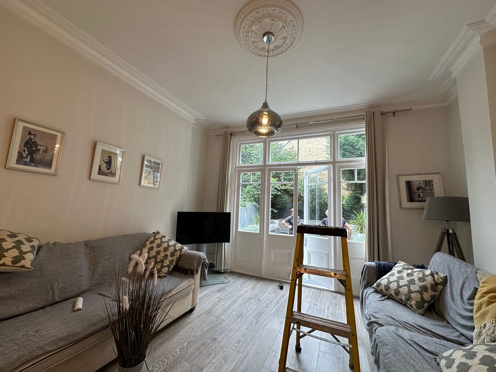 Finished living room after damp proofing