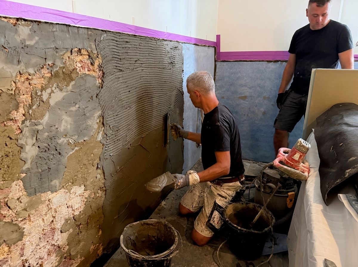Preparing a wall for dry-lining